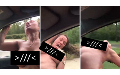戰鬥民族女遊客嗨過頭  裸上身伸出車窗外拍攝影片，下一秒卻成為她的「死亡實錄」  （圖+影）
